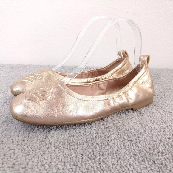 Taryn Rose Ballet Flats Rosalie Womens Size 5.5 Shoes Rose Gold Metallic Slip On - Picture 1 of 11